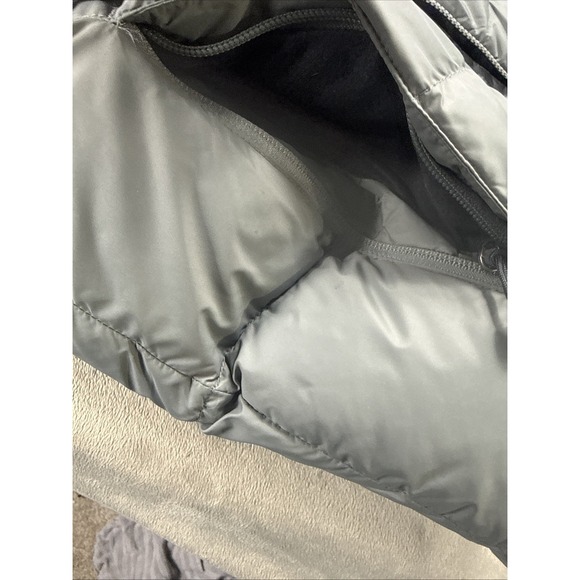 Eddie Bauer Down Puffer Vest Full Zip 700 Power Fill EB700 Gray Goose Men Medium - Picture 5 of 13